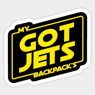 My backpack's got jets! Sticker